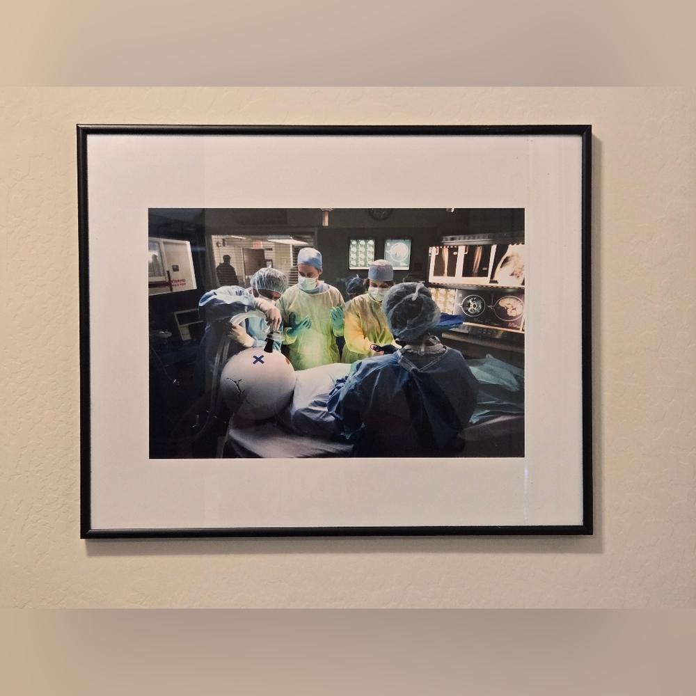 Jack-in-the-Box Super Bowl XLIII Commerical Photo. Jack gets Hit By Bus.  RARE!